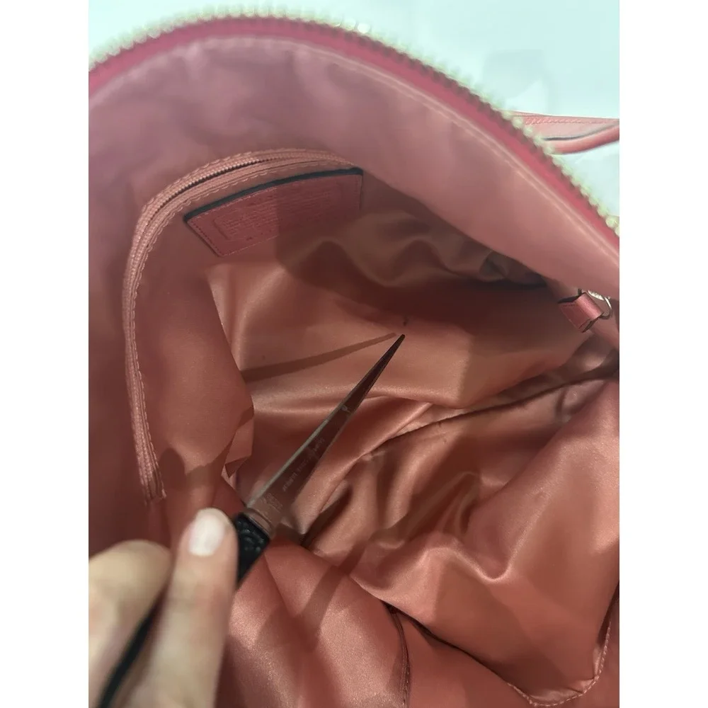 Vintage Coach Red Leather Shoulder Bag Hobo Y2K Bratz Statement Silver Hardware
